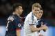Chelsea's Andre Schuerrle, centre, gets away from PSG's Thiago Motta during the Champions League quarterfinal first leg soccer match between PSG and Chelsea, at the Parc des Princes stadium, in Paris, Wednesday, April 2, 2014. (AP Photo/Christophe Ena)