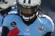 Tennessee Titans running back Chris Johnson warms up before an NFL football game between the Titans and the Houston Texans Sunday, Dec. 29, 2013, in Nashville, Tenn. (AP Photo/Wade Payne)