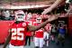 KANSAS CITY, MO - OCTOBER 20: Running back Jamaal Charles #25 of the Kansas City Chiefs high-fives fans prior to the game against the Houston Texans at Arrowhead Stadium on October 20, 2013 in Kansas City, Missouri. (Photo by Jamie Squire/Getty Images)