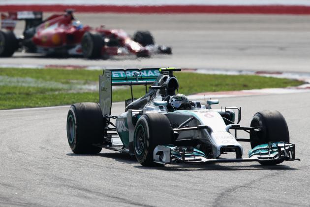 KUALA LUMPUR, MALAYSIA - MARCH 30:  Nico Rosberg of Germany and Mercedes GP drives during the Malaysia Formula One Grand Prix at the Sepang Circuit on March 30, 2014 in Kuala Lumpur, Malaysia.  (Photo by Mark Thompson/Getty Images)