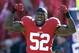 San Francisco 49ers' Patrick Willis reacts during player introductions before an NFL football game against the Seattle Seahawks, Sunday, Dec. 8, 2013, in San Francisco. (AP Photo/Marcio Jose Sanchez)