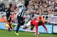 NEWCASTLE UPON TYNE, ENGLAND - APRIL 05: Massadio Haidara of Newcastle United and Ashley Young of Manchester United battle for the ball during the Barclays Premier League match between Newcastle United and Manchester United at St James' Park on April 5, 2014 in Newcastle upon Tyne, England. (Photo by Jan Kruger/Getty Images)