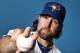 DUNEDIN, FL - FEBRUARY 25: Pitcher R.A. Dickey #43 of the Toronto Blue Jays poses for photos on media day on February 25, 2014 in Dunedin, Florida. (Photo by Marc Serota/Getty Images)