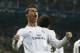 Real's Cristiano Ronaldo celebrates scoring his side's 3rd goal during a Champions League quarterfinal first leg soccer match between Real Madrid and Borussia Dortmund at the Santiago Bernabeu stadium in Madrid, Spain, Wednesday, April 2, 2014. (AP Photo/Andres Kudacki)