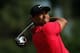 DORAL, FL - MARCH 09: Tiger Woods hits his tee shot on the seventh hole during the final round of the World Golf Championships-Cadillac Championship at Trump National Doral on March 9, 2014 in Doral, Florida. (Photo by Chris Trotman/Getty Images)