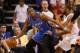 Oklahoma City Thunder forward Kevin Durant (35) looks at the scoreboard during the final seconds against the Phoenix Suns during the first half of an NBA basketball game on Sunday, April 6, 2014, in Phoenix. The Suns won 122-115. (AP Photo/Matt York)