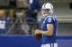 Indianapolis Colts quarterback Matt Hasselbeck throws before a NFL football game against the Oakland Raiders in Indianapolis, Sunday, Sept. 8, 2013. (AP Photo/AJ Mast)