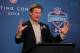 Rams general manager Les Snead talks to reporters at the 2014 NFL Scouting Combine in Indianapolis.