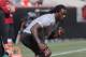 South Carolina defensive end Jadeveon Clowney competes in a drill for NFL representatives at South Carolina football pro day in Columbia, S.C., Wednesday, April 2, 2014. (AP Photo/Mary Ann Chastain)