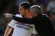 NORWICH, ENGLAND - OCTOBER 06: Manager Jose Mourinho of Chelsea speaks to Eden Hazard of Chelsea during the Barclays Premier League match between Norwich City and Chelsea at Carrow Road on October 6, 2013 in Norwich, England. (Photo by Julian Finney/Getty Images)