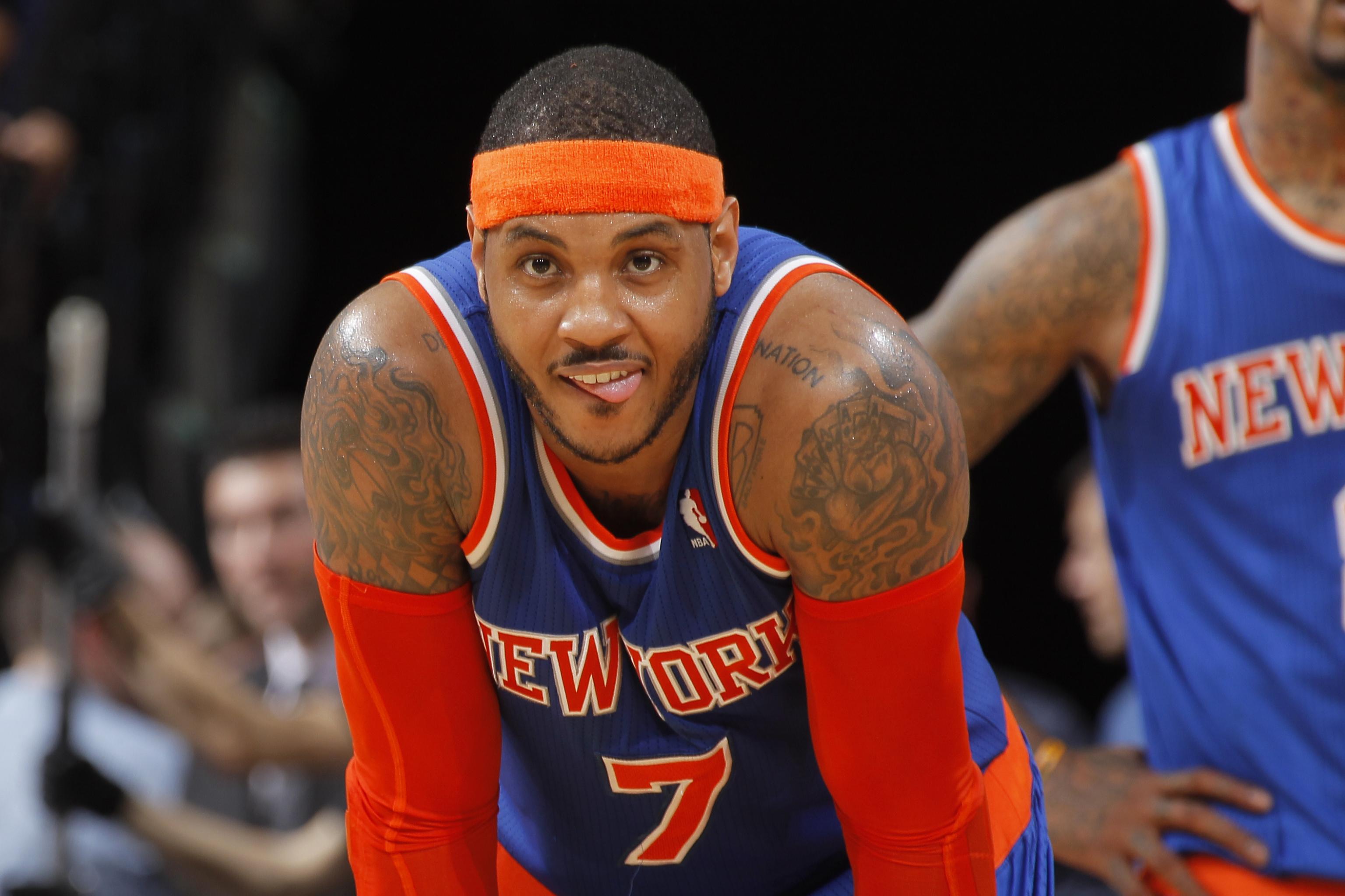 Carmelo Anthony finds All-Star smile amid Knicks' woes