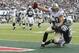 New Orleans Saints' Jimmy Graham (80) is tackled by New York Jets' Antonio Cromartie (31) in the end zone during the first half of an NFL football game Sunday, Nov. 3, 2013, in East Rutherford, N.J. (AP Photo/Mel Evans)