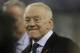Dallas Cowboys owner Jerry Jones walks the field before an NFL football game against the Philadelphia Eagles Sunday, Dec. 29, 2013, in Arlington, Texas. (AP Photo/Tim Sharp)