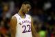 KANSAS CITY, MO - MARCH 14: Andrew Wiggins #22 of the Kansas Jayhawks walks off the court after the Jayhawks were deated by the Iowa State Cyclones in the Big 12 Basketball Tournament semifinal game at Sprint Center on March 14, 2014 in Kansas City, Missouri. (Photo by Jamie Squire/Getty Images)