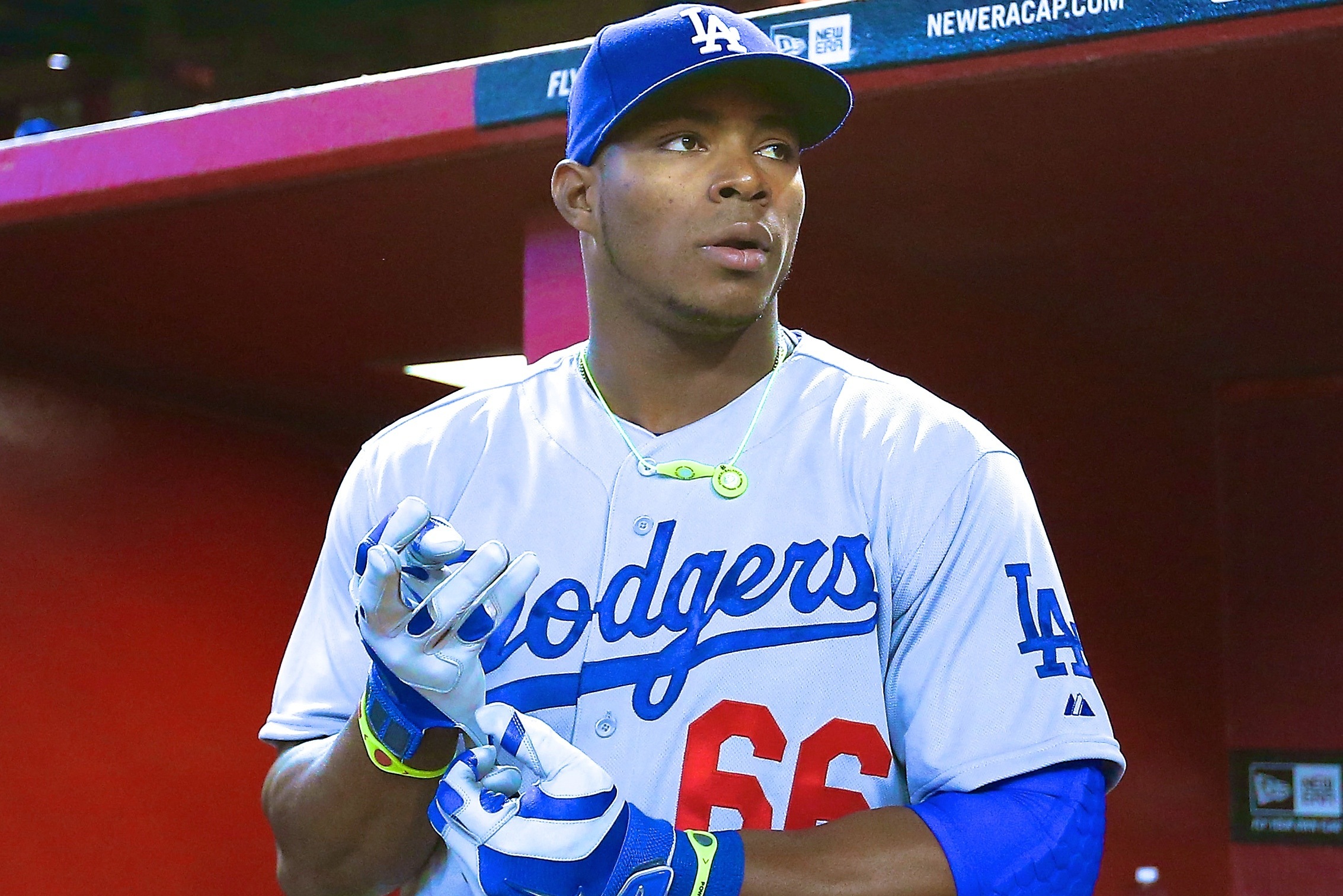 Yasiel Puig might be the Dodgers' man in the middle, even against  left-handers – Orange County Register