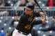 Pittsburgh Pirates' Travis Snider (23) bats during the sixth inning of a baseball game against the Chicago Cubs in Pittsburgh Thursday, April 3, 2014. The Cubs won 3-2.(AP Photo/Gene J. Puskar)