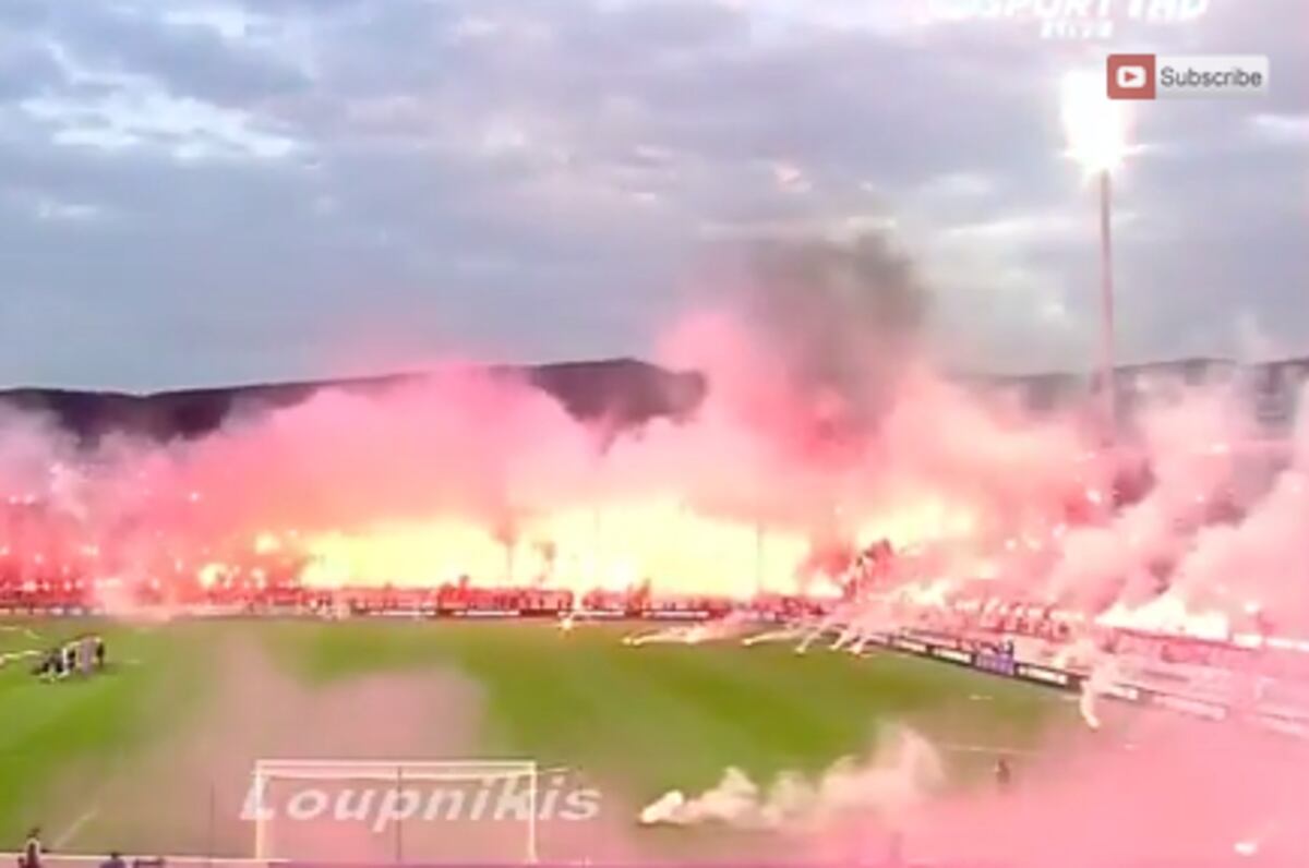 PAOK vs. Olympiacos Delayed After Incredible Ring of Fire ...