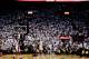 MIAMI, FL - JUNE 18: Ray Allen #34 of the Miami Heat hits a three-point shot to tie the score and send the San Antonio Spurs into overtime in Game Six of the 2013 NBA Finals on June 18, 2013 at American Airlines Arena in Miami, Florida. NOTE TO USER: User expressly acknowledges and agrees that, by downloading and or using this photograph, User is consenting to the terms and conditions of the Getty Images License Agreement. Mandatory Copyright Notice: Copyright 2013 NBAE (Photo by Nathaniel S. Butler/NBAE via Getty Images)