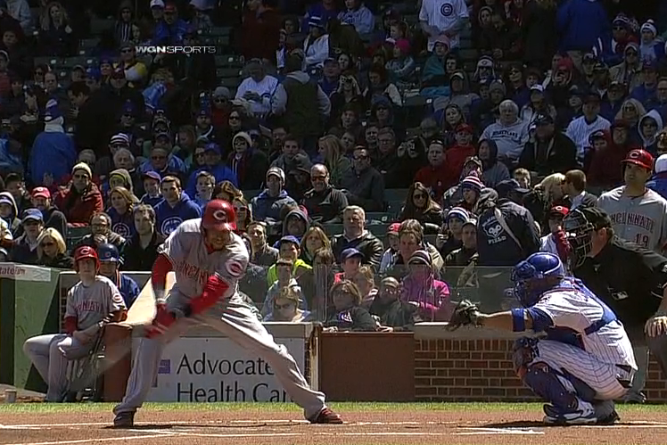Billy Hamilton takes the worst swing you'll see all year