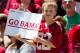 Apr 19, 2014; Tuscaloosa, AL, USA; A young Alabama Crimson Tide fan during the A-Day game at Bryant-Denny Stadium. Mandatory Credit: Marvin Gentry-USA TODAY Sports