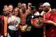 WASHINGTON, DC - APRIL 19: Bernard Hopkins celebrates in the rign after defeating Beibut Shumenov in a 12 round split decision during their IBA Light Heavyweight Title fight on April 19, 2014 in Washington, DC. (Photo by Rob Carr/Getty Images)