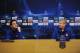 BARCELONA, SPAIN - MARCH 07: Arsene Wenger (R), Manager of Arsenal sits besides player Cesc Fabregas during a press conference ahead of their UEFA Champions League round of 16 second leg match against Barcelona at the Camp Nou stadium on March 7, 2011 in Barcelona, Spain. (Photo by Jasper Juinen/Getty Images)