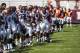 Apr 20, 2013; Blacksburg, VA, USA; The Virginia Tech Hokies observe a moment of silence for the victims of the bombings at the Boston Marathon and the explosion in West, TX before the spring game at Lane Stadium. Mandatory Credit: Peter Casey-USA TODAY Sports