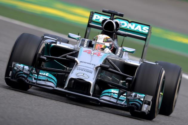 SHANGHAI, CHINA - APRIL 20: Lewis Hamilton of Great Britain and Mercedes GP drives during the Chinese Formula One Grand Prix at the Shanghai International Circuit on April 20, 2014 in Shanghai, China. (Photo by Lars Baron/Getty Images)