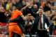 AMSTERDAM, NETHERLANDS - OCTOBER 11: Robin van Persie of Holland celebrates with Patrick Kluivert and manager Luis van Gaal after scoring their fourth goal during the FIFA 2014 World Cup Qualifing match between Holland and Hungary at Amsterdam Arena on October 11, 2013 in Amsterdam, Netherlands. (Photo by Scott Heavey/Getty Images)