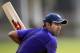 India's Gautam Gambhir bats during a cricket practice session in Mumbai, India, Friday, Nov. 9, 2012. (AP Photo/Rajanish Kakade)