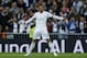Real's Cristiano Ronaldo celebrates his goal during a Spanish La Liga soccer match between Real Madrid and Osasuna at the Santiago Bernabeu stadium in Madrid, Spain, Saturday, April 26, 2014. (AP Photo/Andres Kudacki)