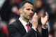 MANCHESTER, ENGLAND - APRIL 26: Ryan Giggs of Manchester United applauds the fans after a rousing victory in his first match as manager during the Barclays Premier League match between Manchester United and Norwich City at Old Trafford on April 26, 2014 in Manchester, England. (Photo by Laurence Griffiths/Getty Images)
