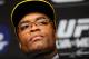 Anderson Silva looks on during the post fight news conference after his loss to Chris Weidman at a UFC 162 mixed martial arts middleweight championship bout Saturday, July 6, 2013, in Las Vegas. Weidman won with a second round TKO. (AP Photo/David Becker)