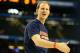 Apr 5, 2013; Atlanta, GA, USA; Syracuse Orange assistant coach Mike Hopkins reacts during practice before the semifinals of the Final Four of the 2013 NCAA basketball tournament at the Georgia Dome. Mandatory Credit: Bob Donnan-USA TODAY Sports