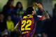 VILLARREAL, SPAIN - APRIL 27: Dani Alves of FC Barcelona celebrates after scoring his team's first goal during the La Liga match between Villarreal CF and FC Barcelona at El Madrigal on April 27, 2014 in Villarreal, Spain. (Photo by David Ramos/Getty Images)