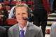 CHICAGO, IL - APRIL 12: The TNT broadcast team of (L-R) Mike Fratello, Steve Kerr and Marv Albert wear blue lapel pins for Autism Awareness during the game between the Miami Heat and the Chicago Bulls on April 12, 2012 at the United Center in Chicago, Illinois. NOTE TO USER: User expressly acknowledges and agrees that, by downloading and/or using this photograph, user is consenting to the terms and conditions of the Getty Images License Agreement. Mandatory Copyright Notice: Copyright 2012 NBAE (Photo by Andrew D. Bernstein/NBAE via Getty Images)