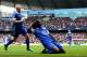 MANCHESTER, ENGLAND - OCTOBER 05: Romelu Lukaku of Everton celebrates with teammate Steven Naismith (L) after scoring the opening goal during the Barclays Premier League match between Manchester City and Everton at Etihad Stadium on October 5, 2013 in Manchester, England. (Photo by Michael Steele/Getty Images)