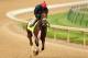 LOUISVILLE, KY - APRIL 29: Wicked Strong is ridden by Kelvin Pahal during the morning exercise session in preparation for the140th Kentucky Derby at Churchill Downs on April 29, 2014 in Louisville, Kentucky. (Photo by Matthew Stockman/Getty Images)