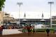 LOUISVILLE, KY - MAY 01: California Chrome walks off the track with trainer Art Sherman in front of the twin spires during early morning workouts at Churchill Downs on May 1, 2014 in Louisville, Kentucky. (Photo by Jamie Squire/Getty Images)