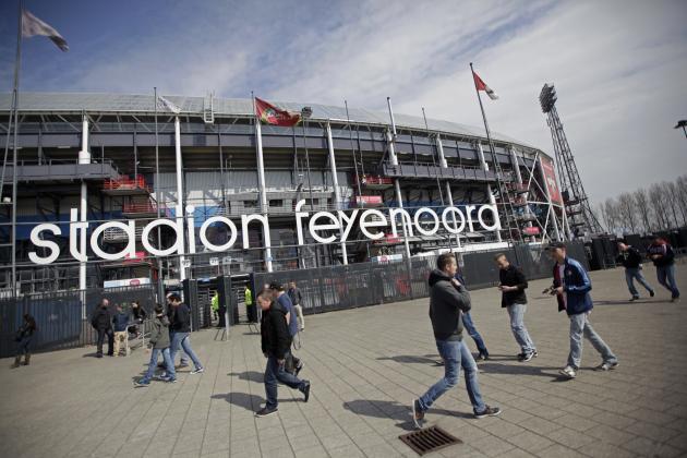 ROTTERDAM, NETHERLANDS - APRIL 21: General view of the De Kuip Stadion, home of Feyenoord taken during the Dutch Eredivisie match between Feyenoord and Vitesse held on April 21, 2013 at the De Kuip Stadion in Rotterdam, Netherlands. (Photo by Anoek de Groot/EuroFootball/Getty Images)