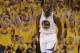 May 1, 2014; Oakland, CA, USA; Golden State Warriors forward Draymond Green (23) celebrates after making a basket against the Los Angeles Clippers during the third quarter in game six of the first round of the 2014 NBA Playoffs at Oracle Arena. The Warriors defeated the Clippers 100-99. Mandatory Credit: Kyle Terada-USA TODAY Sports