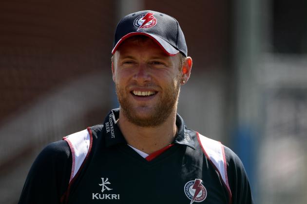 MANCHESTER, ENGLAND - APRIL 15: Andrew Flintoff of Lancashire has a net session during the lunch break during the LV County Championship match between Lancashire and Warwickshire at Old Trafford on April 15, 2010 in Manchester, England. (Photo by Tom Shaw/Getty Images)