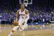 Oklahoma City Thunder guard Russell Westbrook (0) drives in the third quarter of Game 7 of an opening-round NBA basketball playoff series against the Memphis Grizzlies in Oklahoma City, Saturday, May 3, 2014. Oklahoma City won 120-109. (AP Photo/Sue Ogrocki)