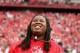 Sep 14, 2013; Piscataway, NJ, USA; Rutgers Scarlet Knights former player Eric LeGrand comes onto the field at halftime of a game against the Eastern Michigan Eagles for his jersey number retirement ceremony at High Points Solutions Stadium. Mandatory Credit: John O'Boyle/THE STAR-LEDGER via USA TODAY Sports