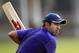 India's Gautam Gambhir bats during a cricket practice session in Mumbai, India, Friday, Nov. 9, 2012. (AP Photo/Rajanish Kakade)