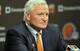 Jan 11, 2013; Berea, OH, USA; Cleveland Browns owner Jimmy Haslam III during a press conference at the team's training facility. Mandatory Credit: David Richard-USA TODAY Sports