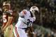 PASADENA, CA - JANUARY 06: Defensive end Dee Ford #30 of the Auburn Tigers reacts to a play against the Florida State Seminoles during the 2014 Vizio BCS National Championship Game at the Rose Bowl on January 6, 2014 in Pasadena, California. (Photo by Harry How/Getty Images)