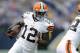 MINNEAPOLIS, MN - SEPTEMBER 22: Josh Gordon #12 of the Cleveland Browns carries the football during the game against the Minnesota Vikings on September 22, 2013 at Mall of America Field at the Hubert H. Humphrey Metrodome in Minneapolis, Minnesota. (Photo by Hannah Foslien/Getty Images)