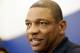 Los Angeles Clippers coach Doc Rivers comments on Jamal Crawford winning the 2013-14 NBA Sixth Man of the Year, at the Los Angeles Clippers Training Center in Los Angeles Thursday, May 8, 2014.Crawford, the 34-year-old guard also was honored as the league's best player off the bench while with the Atlanta Hawks in 2009-10. (AP Photo/Damian Dovarganes)
