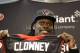 Houston Texans No. 1 overall draft pick Jadeveon Clowney, a defensive end from South Carolina, holds up his new jersey during an introductory NFL football news conference Friday, May 9, 2014, in Houston. (AP Photo/Pat Sullivan)